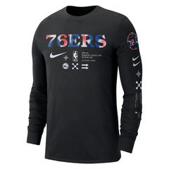 Philadelphia 76ers Essential Air Traffic Control Long Sleeve T-Shirt Black