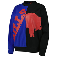 Buffalo Bills Women's Big Face Pullover Sweatshirt Royal/Black