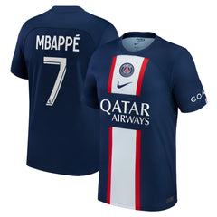 Kylian Mbappé Paris Saint-Germain 2022/23 Home Replica Player Jersey Blue shop