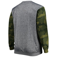 Los Angeles Lakers Big & Tall Camo Stitched Sweatshirt Heather Charcoal
