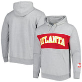 Atlanta Hawks Wordmark French Terry Pullover Hoodie Heather Gray