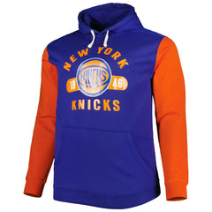 New York Knicks Big & Tall Bold Attack Pullover Hoodie Blue/Orange