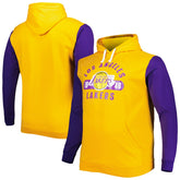Los Angeles Lakers Big & Tall Bold Attack Pullover Hoodie Gold/Purple