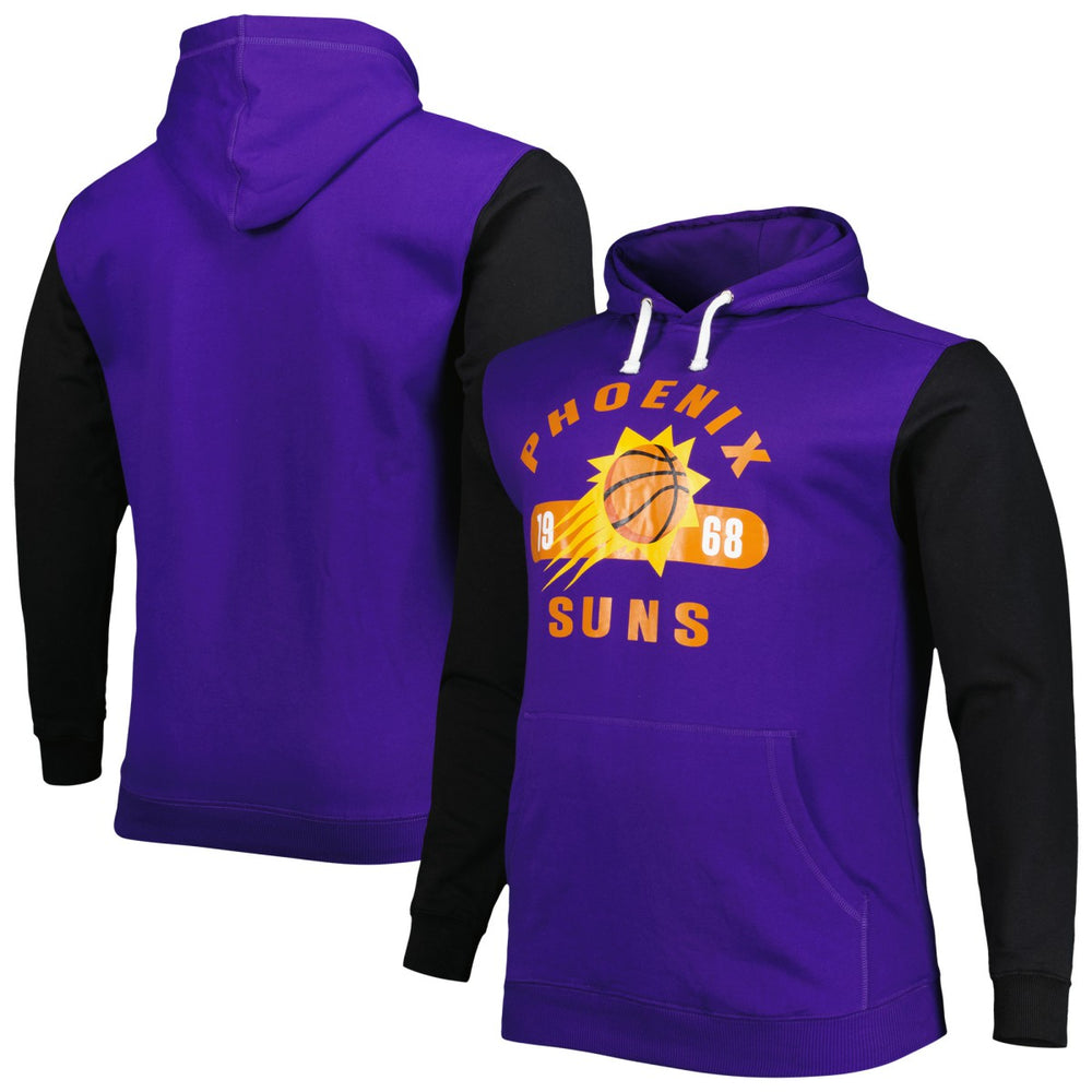 Phoenix Suns Big & Tall Bold Attack Pullover Hoodie Purple/Black
