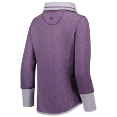 Baltimore Ravens Women's Sport Sun Fade Full-Zip Sweatshirt Heathered Purple