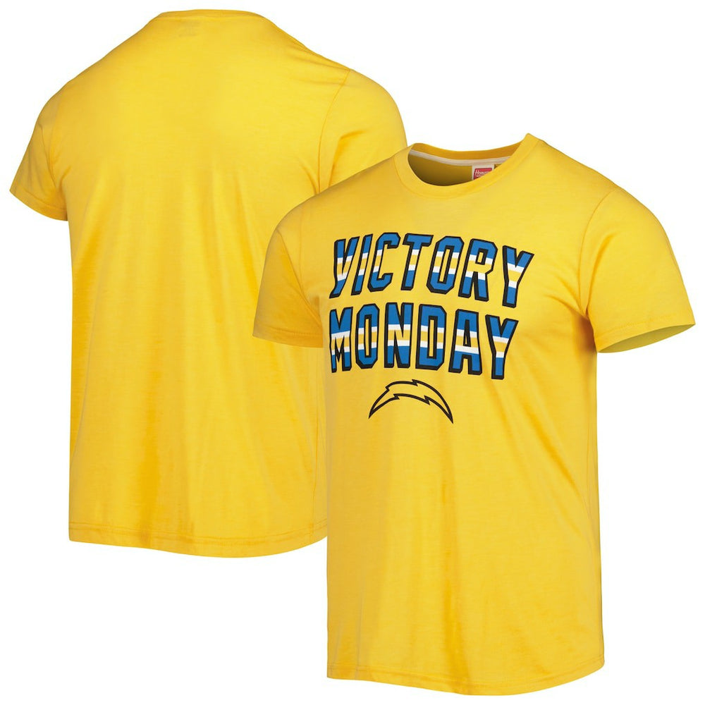 Los Angeles Chargers Homage Victory Monday Tri-Blend T-Shirt Gold