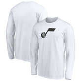 Utah Jazz Primary Logo Team Long Sleeve T-Shirt White
