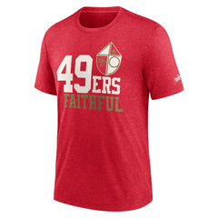 San Francisco 49ers Local Tri-Blend T-Shirt Heather Scarlet