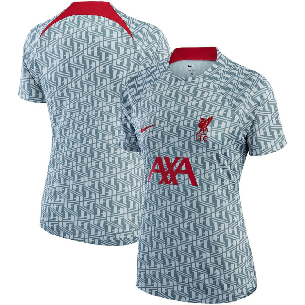 Liverpool Women's 2022/23 Pre-Match Raglan Performance Top Gray