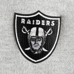 Las Vegas Raiders Antigua Women's Lightweight Jackpot Raglan Half-Zip Pullover Hoodie Heather Gray
