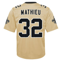 NFL Tyrann Mathieu New Orleans Saints Youth Inverted Game Jersey - Gold
