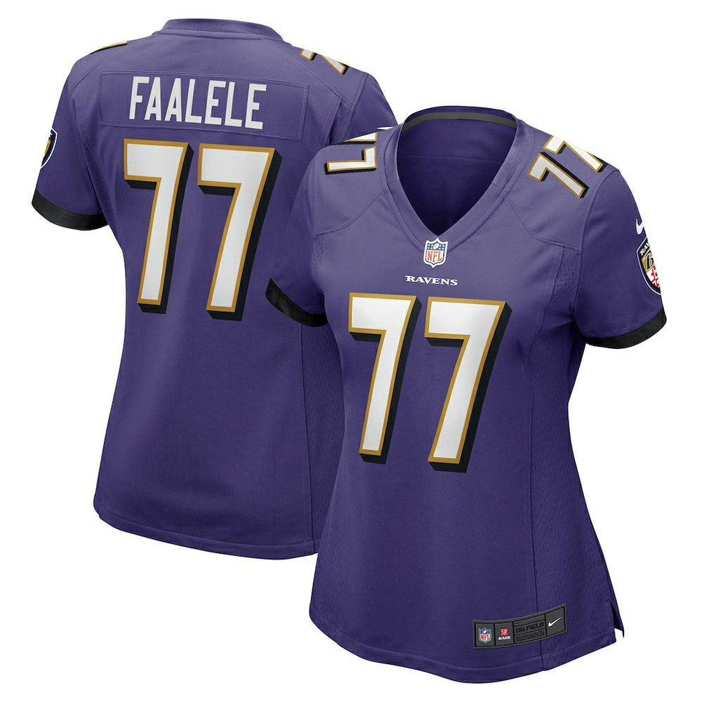 NFL Daniel Faalele Baltimore Ravens Women's Player Game Jersey - Purple