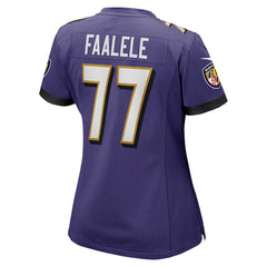 Daniel Faalele Baltimore Ravens Women's Player Game Jersey Purple