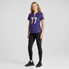 NFL Daniel Faalele Baltimore Ravens Women's Player Game Jersey - Purple