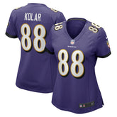 NFL Charlie Kolar Baltimore Ravens Women's Player Game Jersey - Purple