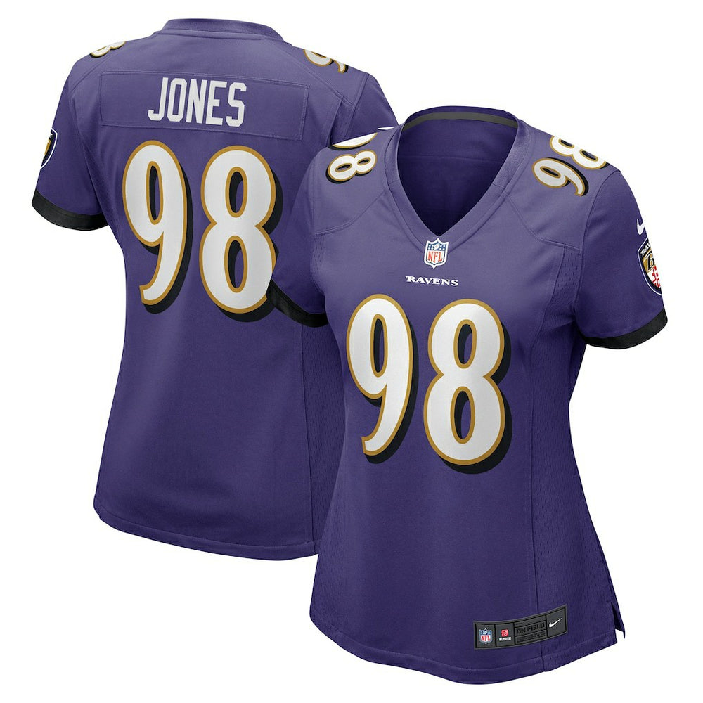 NFL Travis Jones Baltimore Ravens Women's Player Game Jersey - Purple
