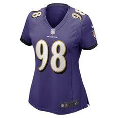 NFL Travis Jones Baltimore Ravens Women's Player Game Jersey - Purple