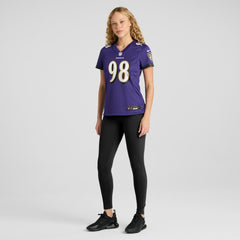 NFL Travis Jones Baltimore Ravens Women's Player Game Jersey - Purple