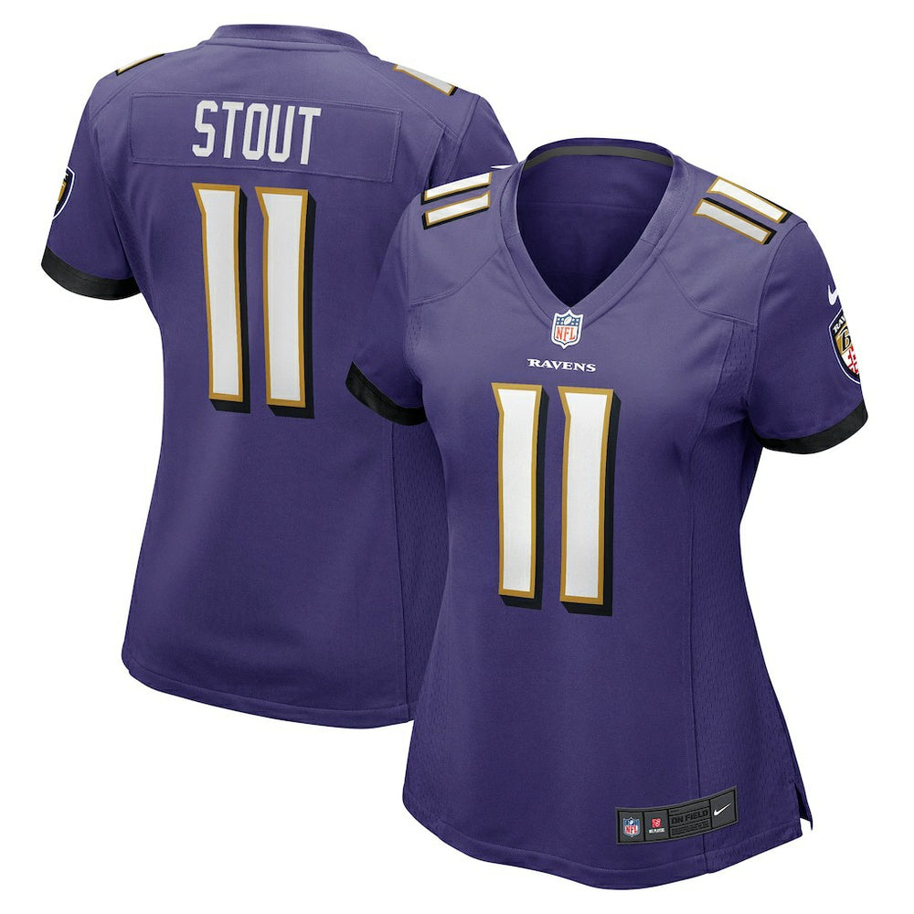 NFL Jordan Stout Baltimore Ravens Women's Player Game Jersey - Purple