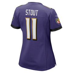 NFL Jordan Stout Baltimore Ravens Women's Player Game Jersey - Purple