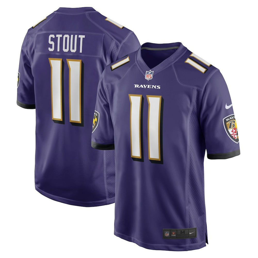 NFL Jordan Stout Baltimore Ravens Player Game Jersey - Purple