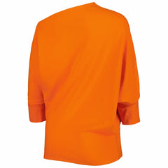 Cincinnati Bengals KIYA TOMLIN Women's Twisted Tri-Blend Asymmetrical 3/4-Dolman Sleeve Sweatshirt Orange
