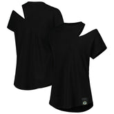 Green Bay Packers KIYA TOMLIN Women's Cut Out Tri-Blend Shirt Black
