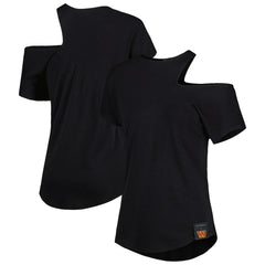Washington Commanders KIYA TOMLIN Women's Cut Out Tri-Blend Shirt Black