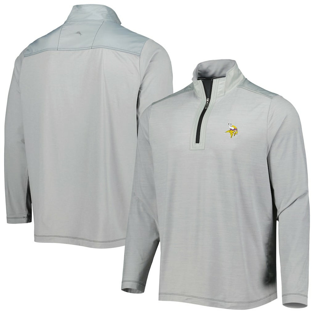 Minnesota Vikings On Deck IslandZone Half-Zip Jacket Gray