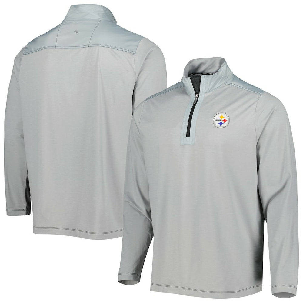 Pittsburgh Steelers On Deck IslandZone Half-Zip Jacket Gray