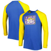 Los Angeles Rams New Era Current Raglan Long Sleeve T-Shirt Royal
