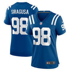 NFL Tony Siragusa Indianapolis Colts Women's Game Retired Player Jersey - Royal