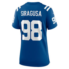 NFL Tony Siragusa Indianapolis Colts Women's Game Retired Player Jersey - Royal