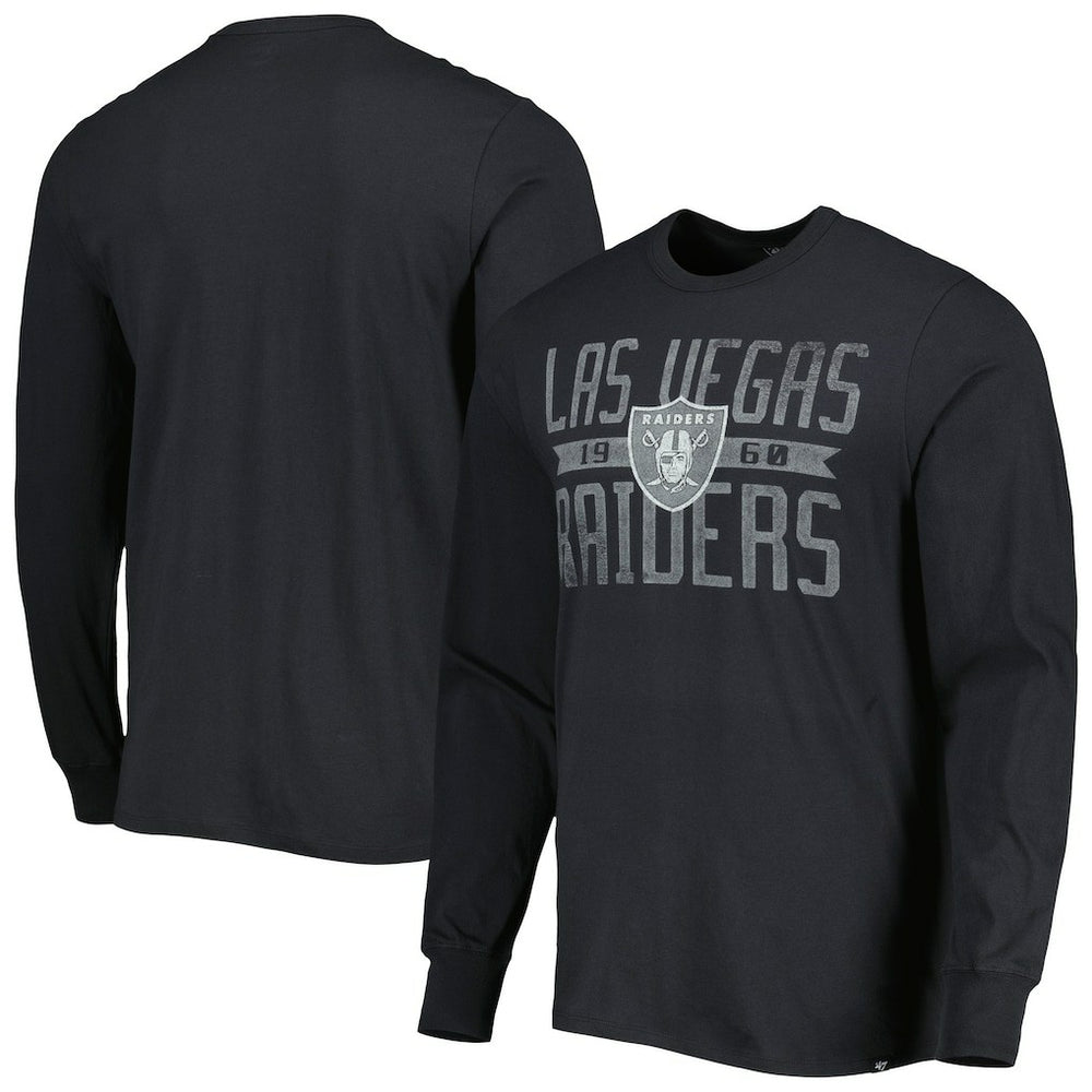 Las Vegas Raiders '47 Brand Wide Out Franklin Long Sleeve T-Shirt Black