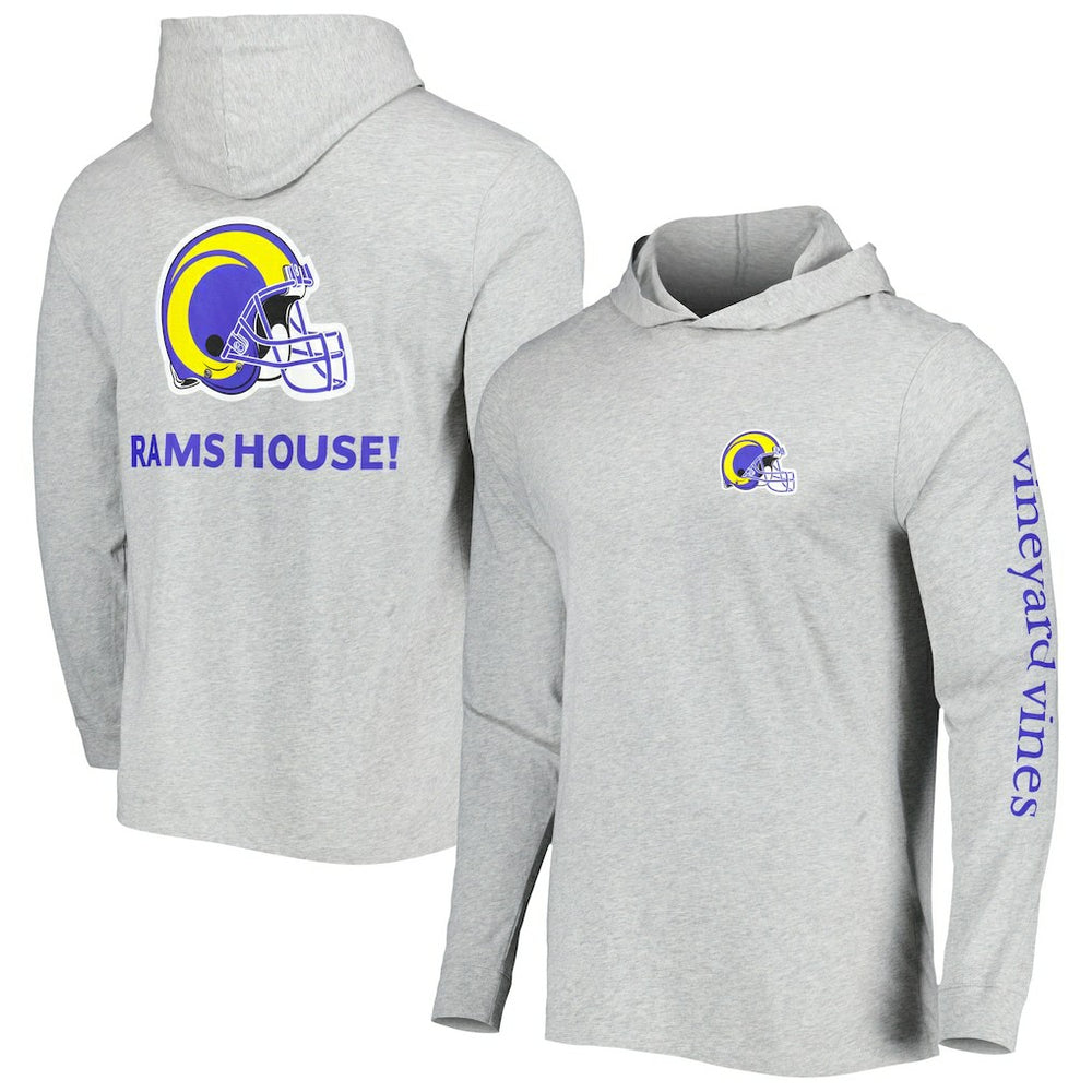 Los Angeles Rams Vineyard Vines Local Long Sleeve Hoodie T-Shirt Heathered Gray