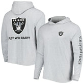 Las Vegas Raiders Vineyard Vines Local Long Sleeve Hoodie T-Shirt Heathered Gray