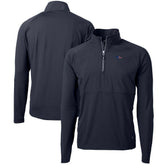 Denver Broncos Cutter & Buck Adapt Eco Knit Hybrid Recycled Quarter-Zip Pullover Top Navy