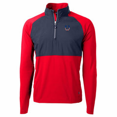 Indianapolis Colts Cutter & Buck Adapt Eco Knit Hybrid Recycled Quarter-Zip Pullover Top Red