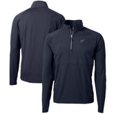 Houston Texans Cutter & Buck Adapt Eco Knit Hybrid Recycled Quarter-Zip Pullover Top Navy