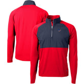 Houston Texans Cutter & Buck Adapt Eco Knit Hybrid Recycled Quarter-Zip Pullover Top Red