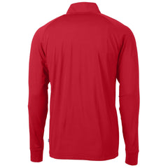 Tennessee Titans Cutter & Buck Team Adapt Eco Knit Hybrid Recycled Quarter-Zip Pullover Top Red