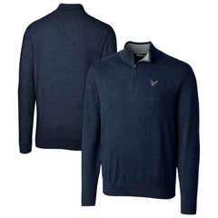 Houston Texans Cutter & Buck Lakemont Quarter-Zip Pullover Sweater Navy