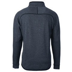 Kansas City Chiefs Cutter & Buck Big & Tall Mainsail Sweater Knit Half-Zip Pullover Jacket Heathered Navy