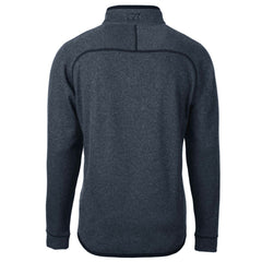 Detroit Lions Cutter & Buck Big & Tall Mainsail Sweater Knit Half-Zip Pullover Jacket Heathered Navy