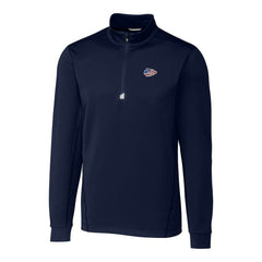 Kansas City Chiefs Cutter & Buck Big & Tall Traverse Stretch Quarter-Zip Pullover Top Navy
