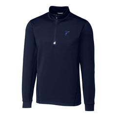 Atlanta Falcons Cutter & Buck Big & Tall Traverse Stretch Quarter-Zip Pullover Top Navy