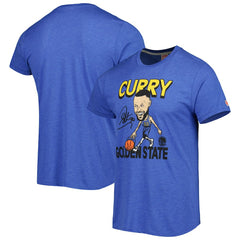 Stephen Curry Golden State Warriors Homage Player Caricature Tri-Blend T-Shirt Royal
