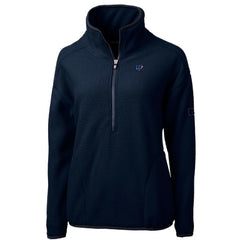 Cincinnati Bengals Cutter & Buck Women's Americana Cascade Eco Sherpa Fleece Half-Zip Pullover Jacket Navy