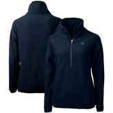 Tampa Bay Buccaneers Cutter & Buck Women's Americana Cascade Eco Sherpa Fleece Half-Zip Pullover Jacket Navy