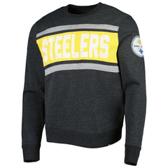 Pittsburgh Steelers '47 Bypass Tribeca Pullover Sweatshirt Heathered Black